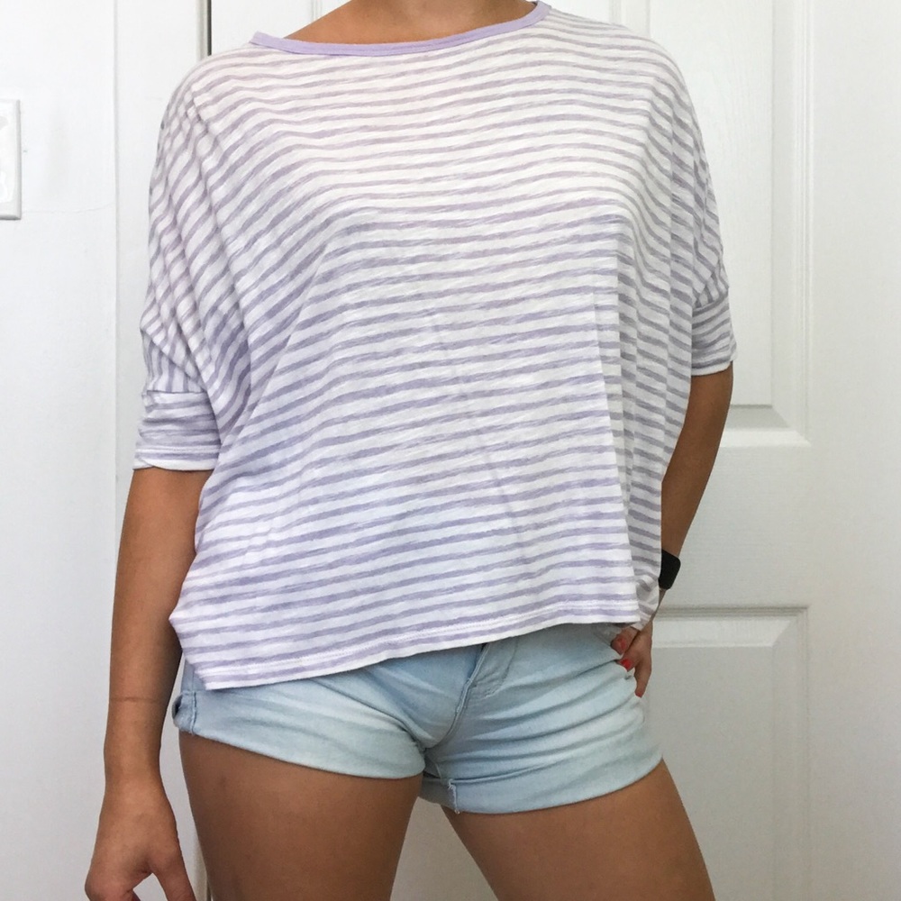 Michael Kors stripped loose fitting top XS